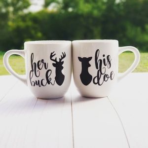 Super cute couples mug set